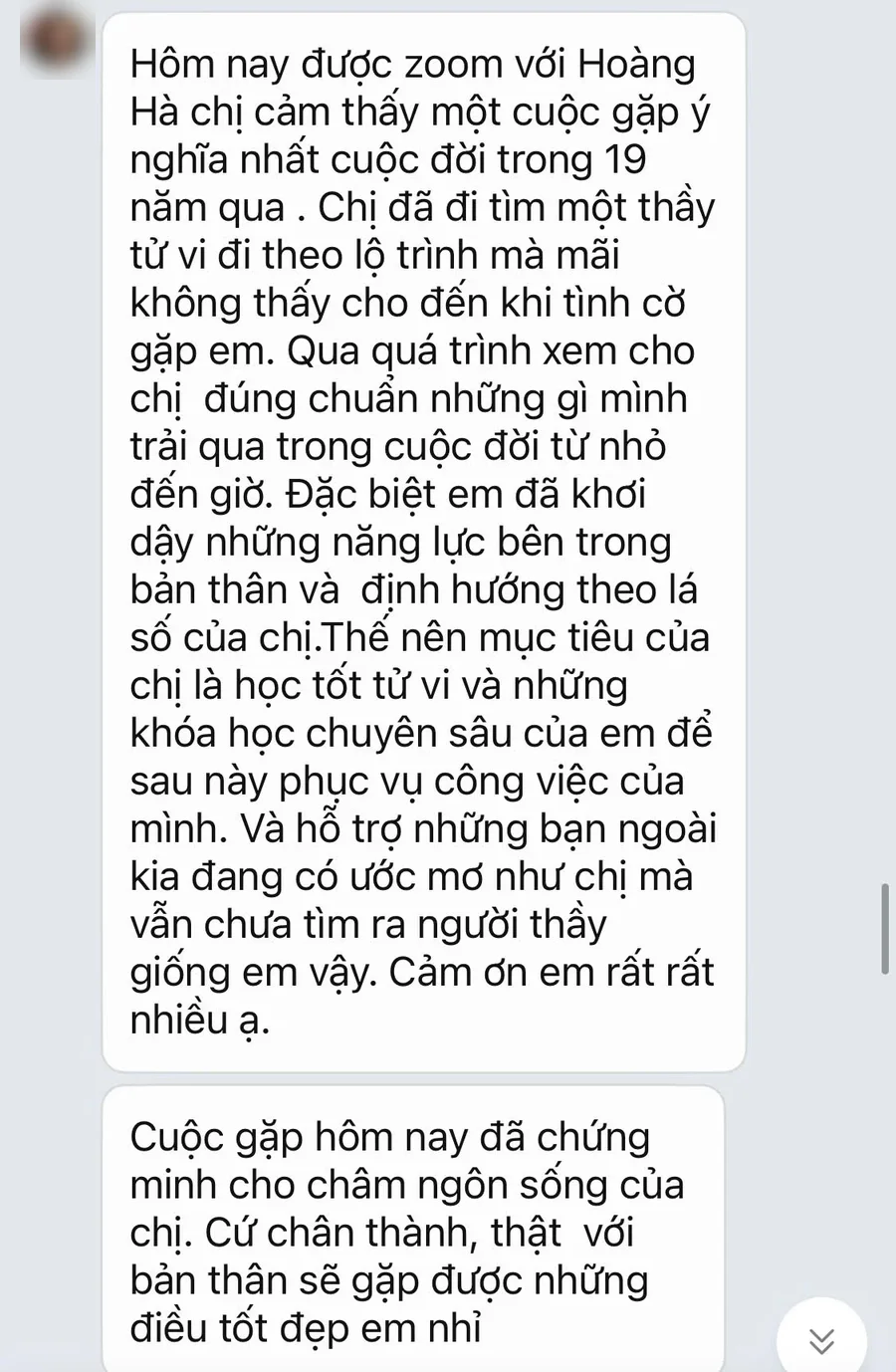 Chia sẻ của học viên sau buổi khai vấn (3)